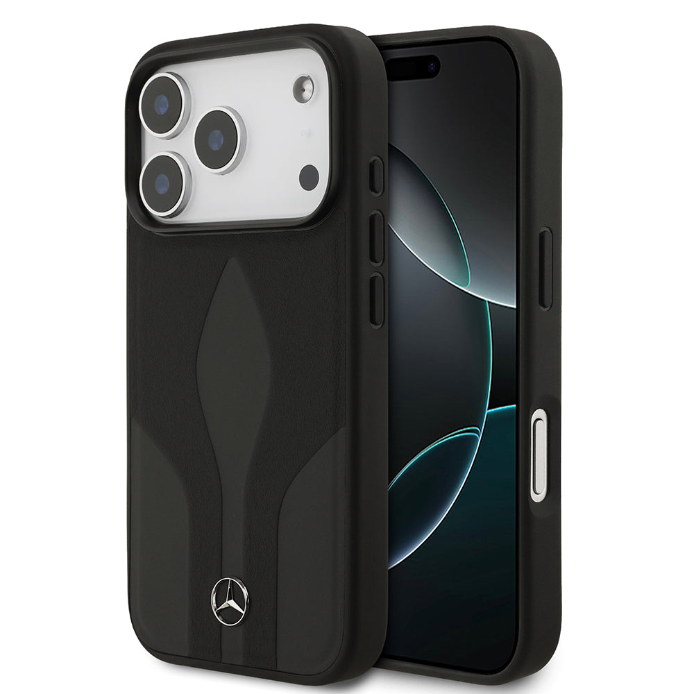 Mercedes Benz iPhone 17 Pro Orjinal Lisanslı M-safe Şarj Özellikli Dokulu Desenli Deri Kılıf Mercedes Benz iPhone 17 Pro Orjinal Lisanslı M-safe Şarj Özellikli Dokulu Desenli Deri Kılıf